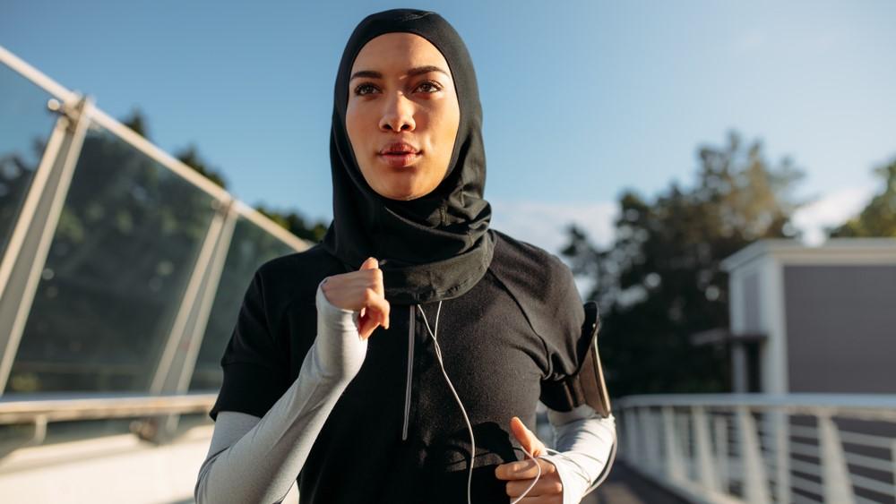 Ramadan and Excercise muslim woman running 